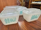 Vintage Pyrex Amish Butterprint Refrigerator Dish Set of 4 (8-Pcs.) 501-503