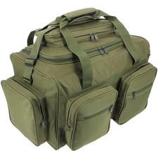 Tragetasche Anglertasche Rei&szlig;verschluss Au&szlig;entaschen Oliv Mesh Outdoor Camping