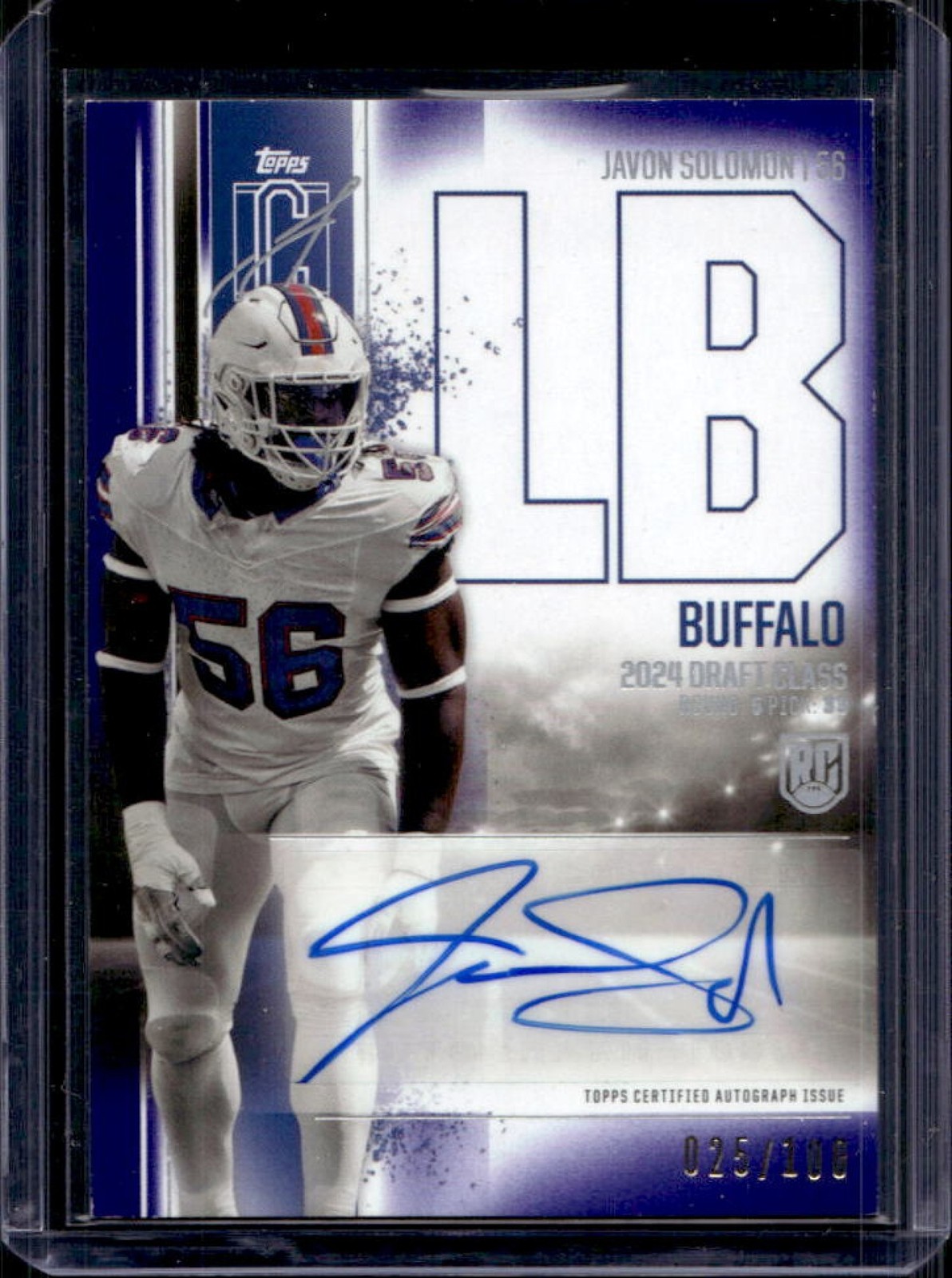 Javon Solomon Topps Signature Class Rookie Class Autograph Variation #RCAJS Purple