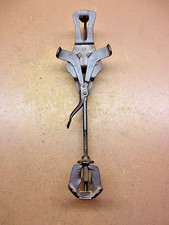 Antique HIGHT Primitive Adjustable Clamp-On Steel Single Ice Skate 12 1/2" Long