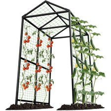 Metal Garden Arch Trellis for Climbing Plants Outdoor, 7.1FT Extra Tall Cucum...