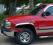 Stainless Steel Fender Trim Fit Chevy Silveradogmc Sierra 1999-2006 Stainless Steel Fender Trim Fit Chevy Silveradogmc Sierra 1999-2006