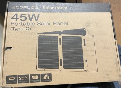 EF ECOFLOW 45W Portable Solar Panel with Type-C, 25% Conversion Efficiency IP68