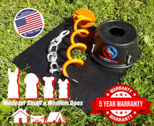 Double Dog Run Tangle-free Dog Tie Out Stake - TWO Small or Medium Dogs