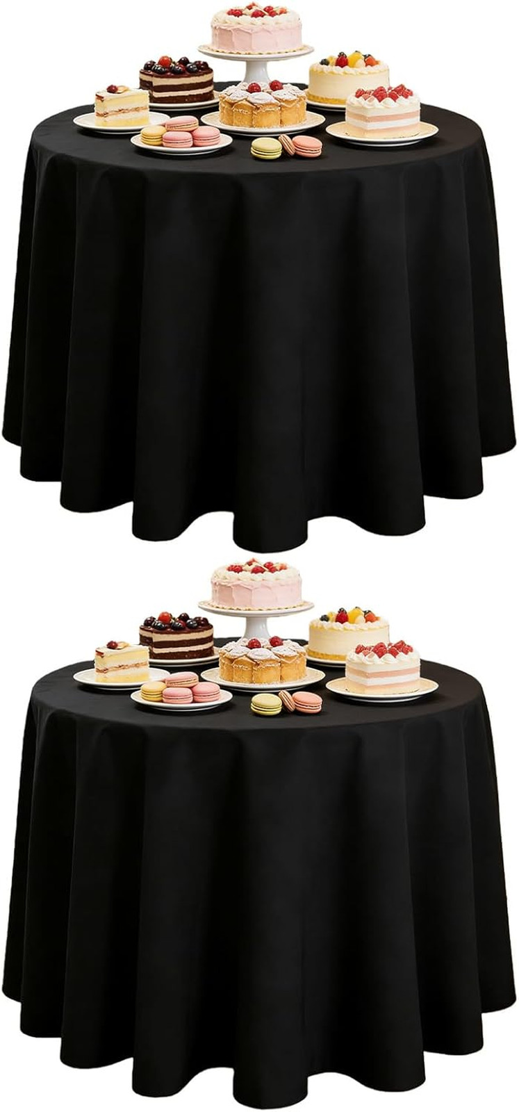2 Pack White Table Cloth Rectangle 60 X 102 Inch Polyester T