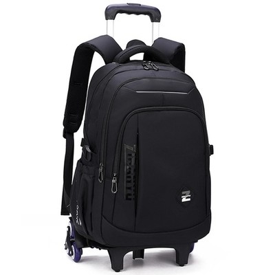Schulrucksack Trolley für Jungen Herren Rucksack mit 6 Rädern, 30L Leichter W...