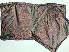RARE Ralph Lauren PAIR KING PILLOW SHAMS Greycliff PAISLEY Blue Gold Green EUC 