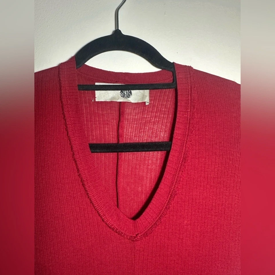 Vestido Marc Le Bihan Elegante Rojo Manga Larga Foto 4 de 4