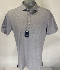 Johnnie-O Performance NWT Medium M Polo Golf Shirt Lyndonn Blue Company Logo New