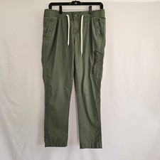 Vuori Women's Ripstop Joggers Pants Drawstring Cotton Stretch Green Medium