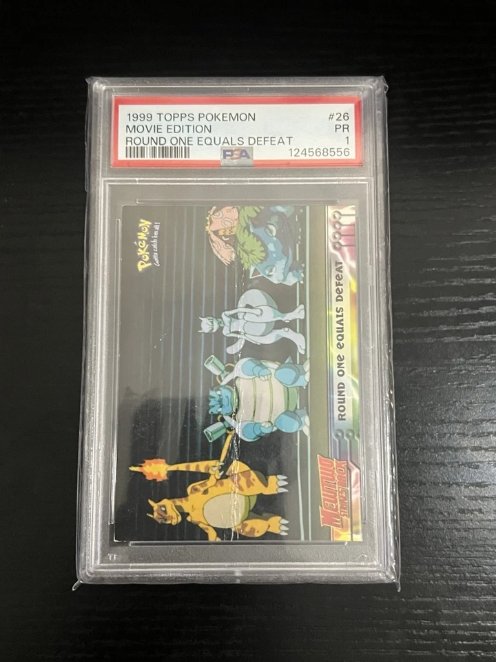 POKÉMON TOPPS CHROME 1999 ROUND ONE EQUALS DEFEAT MOVIE EDITION PSA 1 POOR POP 1 - Image 3 of 4