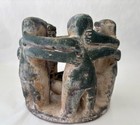 CIRCLE OF FRIENDS MAYAN AZTEC POTTERY CANDLE HOLDER  - 7 1/2" TALL — photo 7