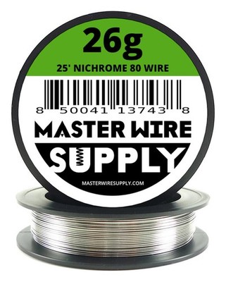 Nichrome 80 - 25ft - 26 Gauge Wire 26g - 0.40mm - 0.016in - Master Wire Supply