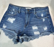 PacSun High Rise Festival Denim Cut Off Distressed Jean Shorts size 28