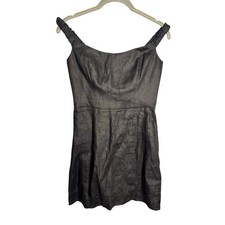NEW Reformation Sawyer Linen Mini Dress Black Size 2