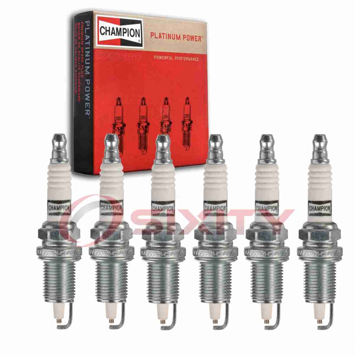 6 pc Champion Platinum Spark Plugs for 1993-1997 Chrysler Concorde 3.5L V6 ql