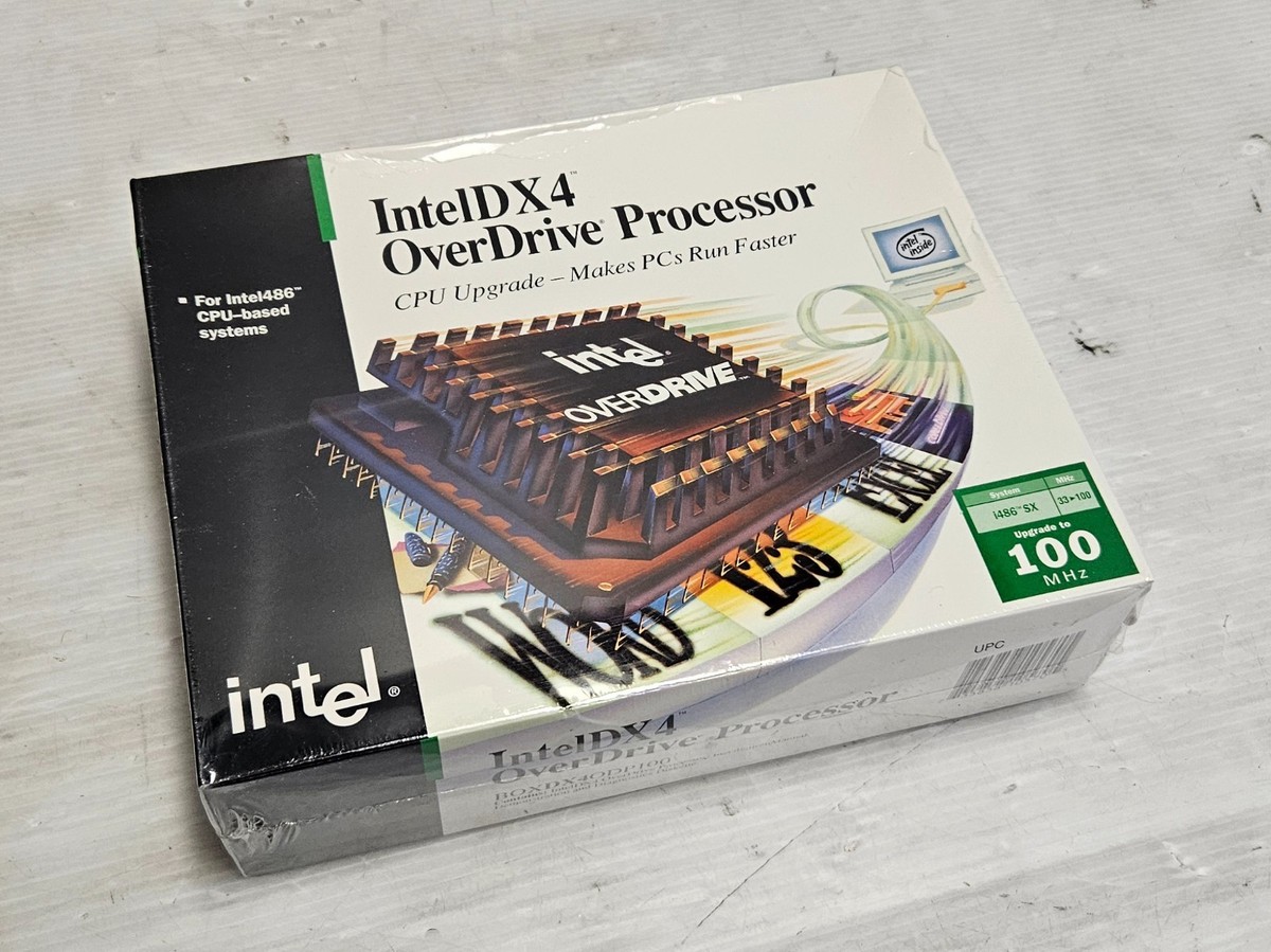 激レア♥Intel PODP 5V 125MHz　OverDrive CPU Intel OverDrive Processor DX4ODP100, SZ957, BOXED CPU, NEVER USED