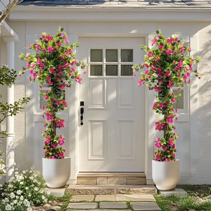 6 Ft Artificial Tree Bougainvillea Flowers for Decor Indoor/Outdoor Home Office - Image 3 of 4