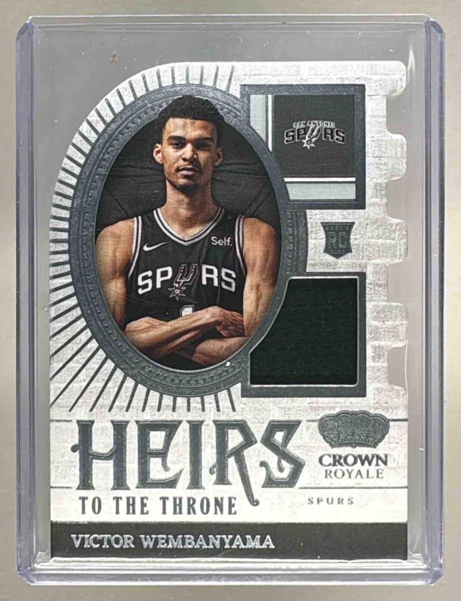 Victor Wembanyama 2023 Panini Crown Royale Heirs to the Throne Patch RC