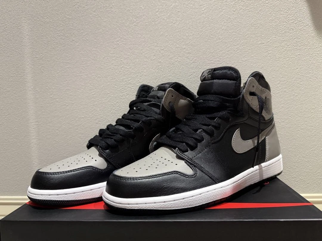 Uomo 10.0US Air Jordan 1 Retro High Shadow 555088 013