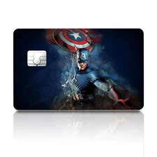 Credit Card Skin Patriotic Hero Shield USA Flag 2-Pack ⭐Fast Ship