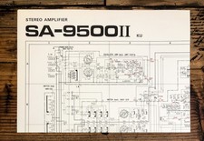 Pioneer SA-9500 MK2 KU Amplifier Fold Out Schematic Original 