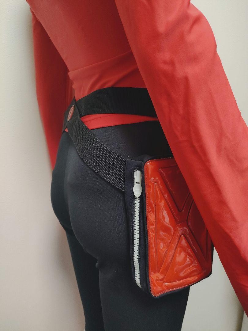 CYBERDOG Crossbody Waist Bag Vintage Red Glossy Unisex Made