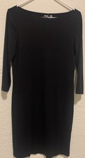 Gap Women's Black Pencil Dress Size M 3/4 Sleeves