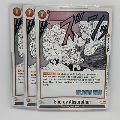 SB01 FB03-099 Energy Absorption (C) DBS: Fusion World Manga Booster x3