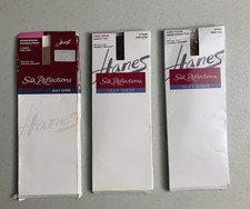 Hanes Silk Reflections Knee High Silky Sheer Stockings Panty Hose Reinforced Toe