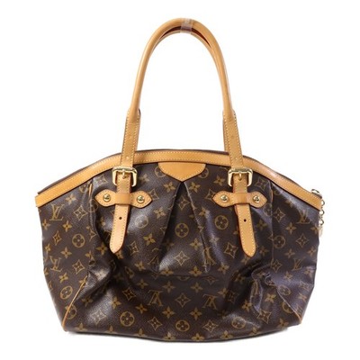 極美品✨LOUIS VUITTON 編み上げリボン　金ロゴ　LV LOUIS VUITTON LV GHW Tivoli GM Shoulder Bag M40144 Monogram Brown