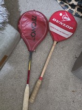 2 Vintage Squash Rackets Tecno ..Dunlop