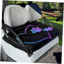 Golf Cart Seat Cover Lightweight Cart Seat Cushion Cover Purple Heart Dog Paw