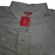 NEW RED HOUSE 3XL dress shirt Gray NON IRON EASY CARE 100 COTTON long sleeve