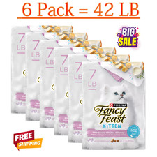 42 LB / 6 Pack Fancy Feast Cat - Dry Food, Kitten, Chicken, Turkey 0.32 per pound