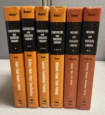 Audel Carpenters, Mason and Builders Library Do It Yourself Lot of 6 HC Books