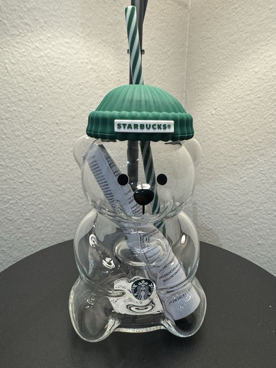 Starbucks Bearista Bear Glass Jar Cold Cup Straw 2025 Holiday 100
