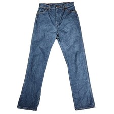 Wrangler Jeans Women 13x34 13MWZG Blue Straight Leg Mid Rise Made in USA EUC