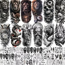 72 Sheets Temporary Arm Body Tattoos Woman And Men  s