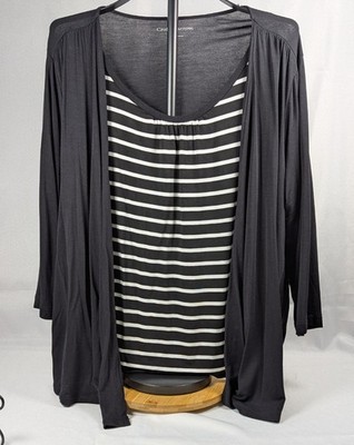 Croft & Barrow Faux Layered Stripe Top PL 26.6.20-27