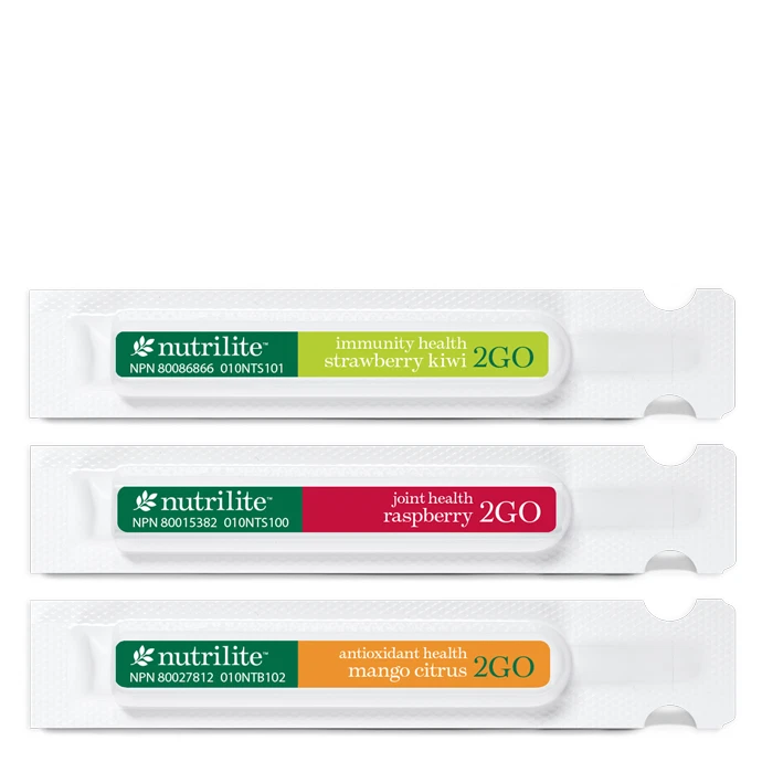 Amway Nutrilite Twist Tubes 2Go 20 tubos pacote de variedade imunidade saúde - Imagem 2 de 4