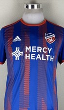 Adidas FC Cincinnati Jersey Size Medium 2019 MLS Home Soccer Blue Inaugural