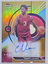 2023-24 Topps Finest Caris LeVert Autograph #FA-CL Gold Refractor Auto #'d /50