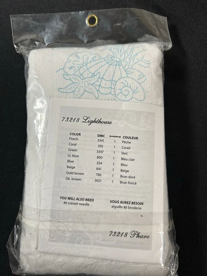 Dimensions 2 Lighthouse Guest Towels For Crewel Embroidery New In Package! - Image 2 of 3