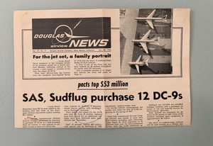 DOUGLAS AIRCRAFT AIRVIEW NEWS, JANUARY 28, 1966 DC-9 DC-8