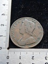 GEORGE II - HALF PENNY COIN -  1733 - (Z34).