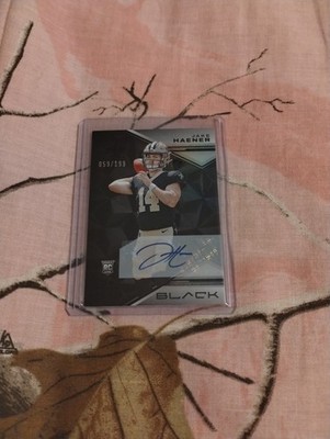 Jake Haener 2023 Panini Black Rookie Autograph Numbered 059/199