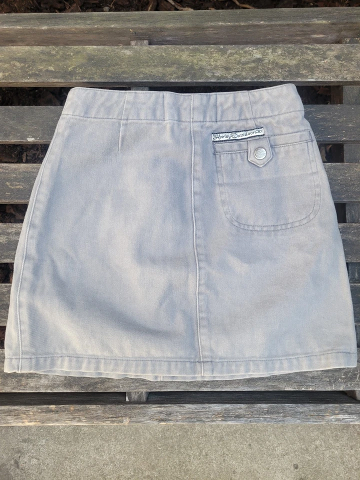 Falda de algodón para mujer Harley Davidson Motor Clothes talla: XS gris Foto 2 de 4