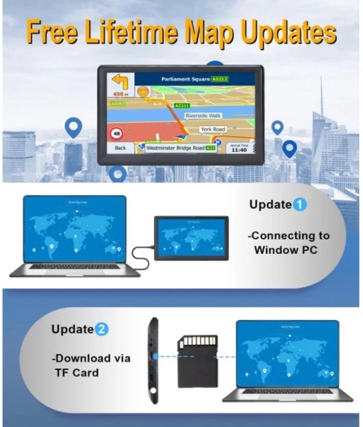 Semi Truck Gps Commercial Driver Big Rig Accessories Navigation System Trucker - Image 2 of 4