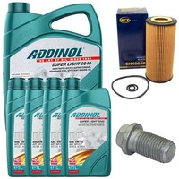 MotoröL Filter Set Addinol 5W-40 9 Liter + Schraube FüR Mercedes S-Klasse W220